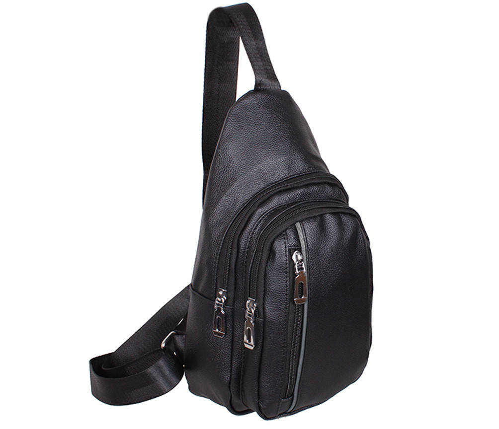 

Сумка мини-рюкзак мужская из искусственной кожи Dovhani IT101919Black Черная, Черный