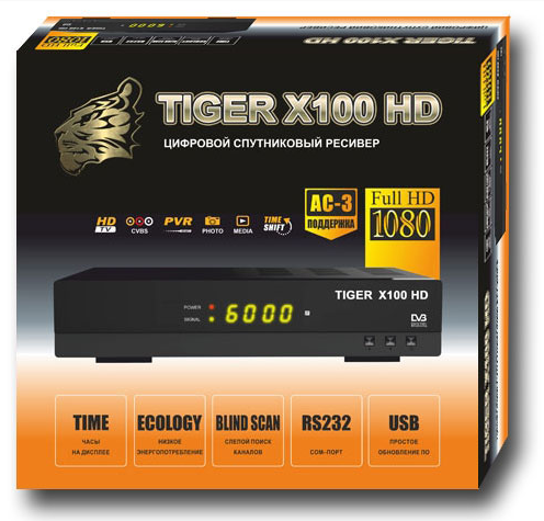 

Спутниковый ресивер Tiger X100 HD + прошивка