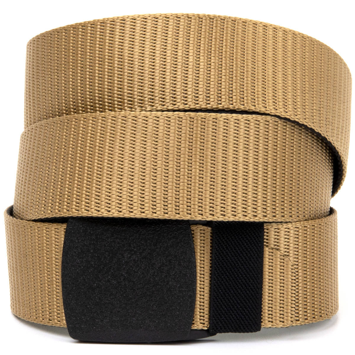 

Текстильный ремень с матовой пряжкой Vintage 20539 Песочный, Хаки