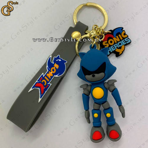 

Брелок Соник Sonic Keychain серый, Темно-серый