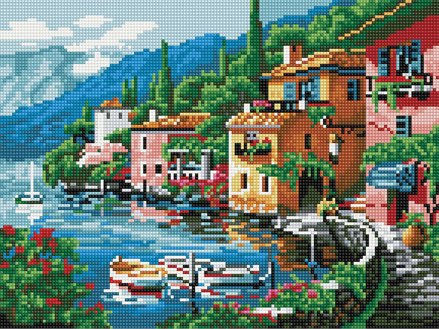 

Алмазная вышивка (мозаика) 30x40 см Живописная набережная Rainbow Art