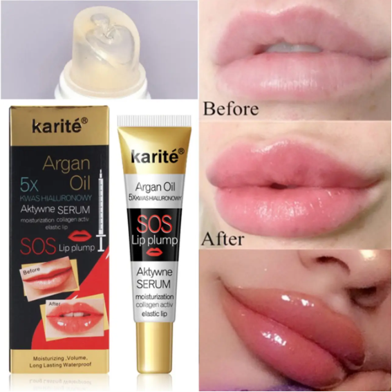 

Блиск для збільшення об'єму губ KARITE SOS Argan oil 17мл