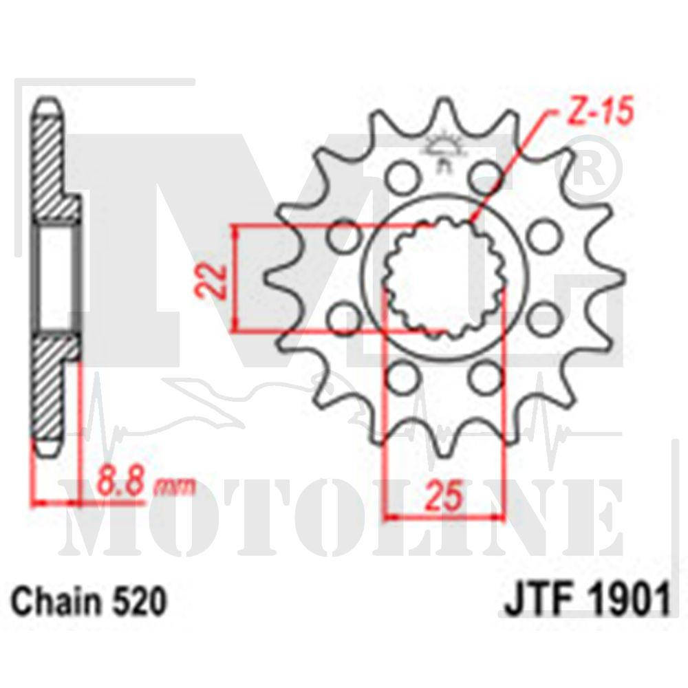 

Звезда ведущая, JT Sprocket 1901.12