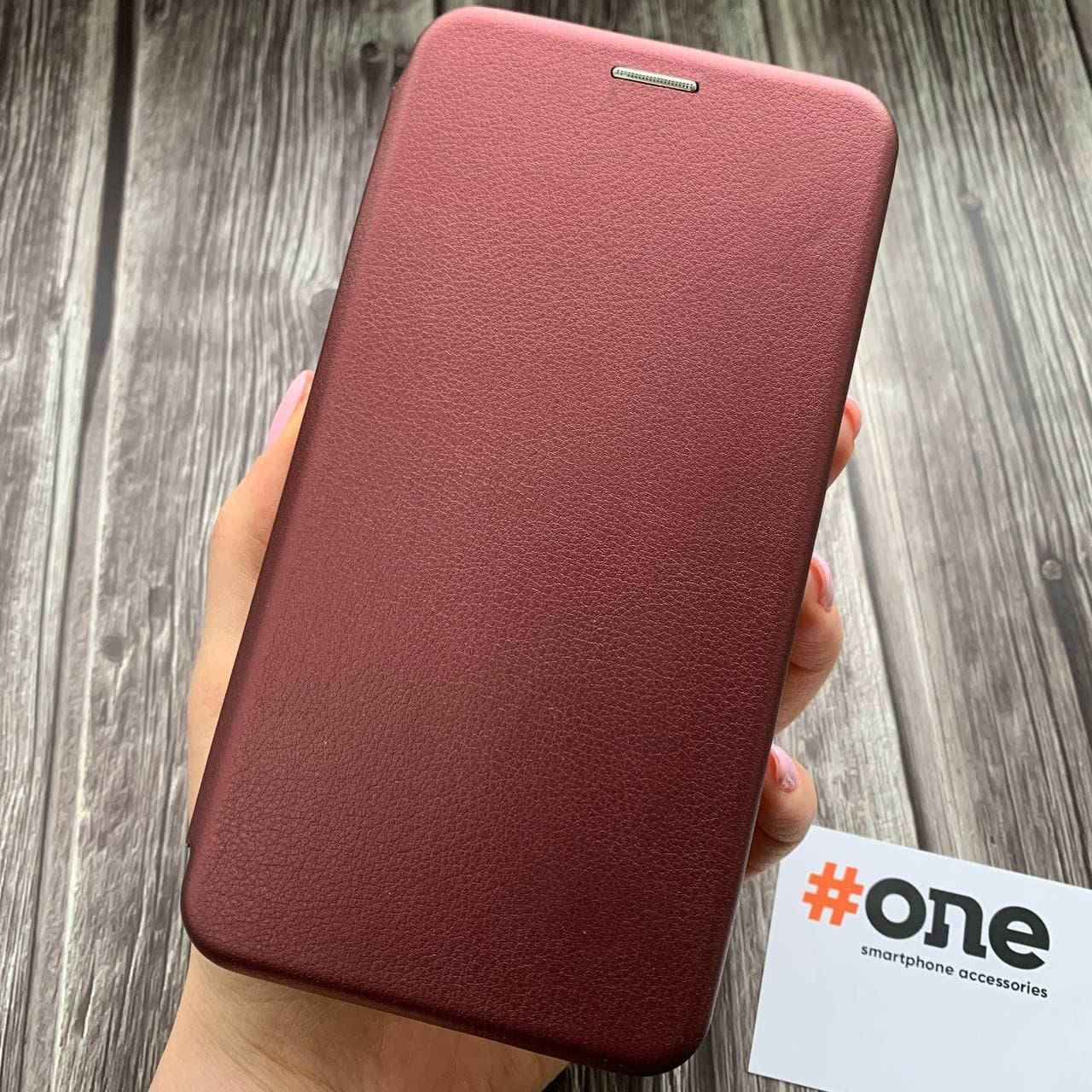 

Чехол книга для Meizu M6 Note с эко кожи с подставкой магнитом книжка на телефон мейзу м6 нот бордовая STN, Бордовый