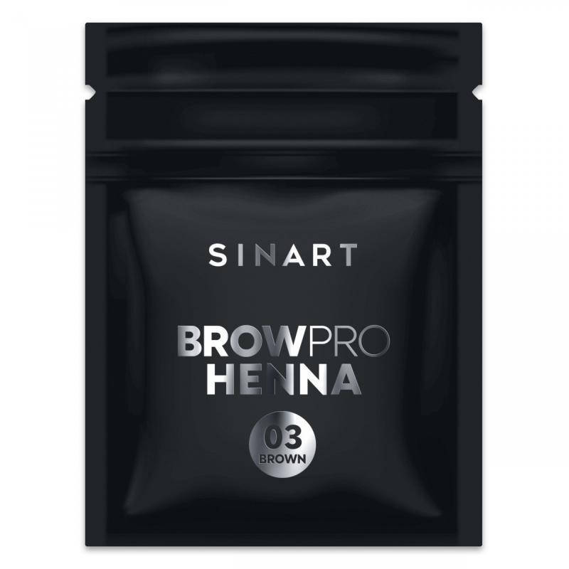 

Хна для бровей Sinart 1.5 гр САШЕ BROWPRO HENNA коричневая brown