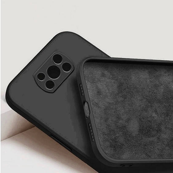 

Силиконовый чехол для Poco X3 NFC \ Pro черный матовый с микрофиброй