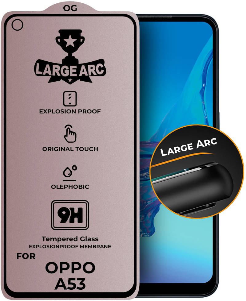 

Защитное стекло Large Arc OPPO A53 (Full Glue) (Оппо А53)