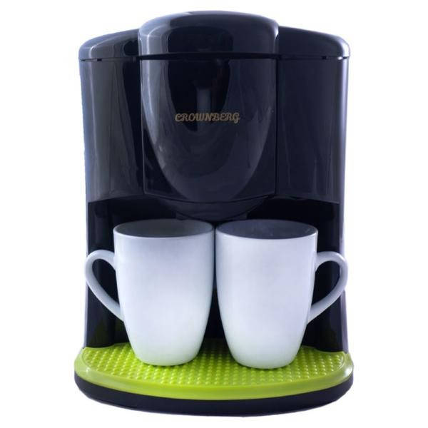 

Кофеварка капельная на две чашки Crownberg CB-1560 600Вт