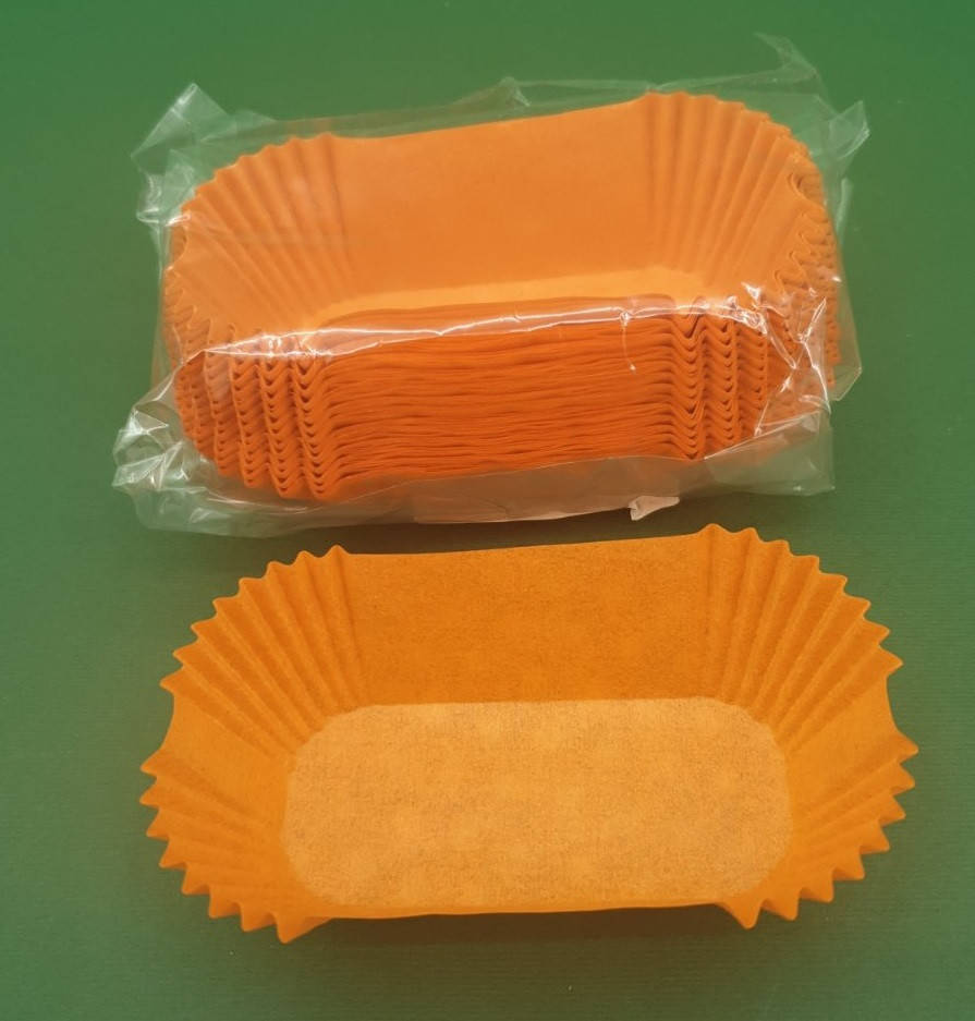 

Тартолетка для кексов"Прямоугольная оранжевая"(80*35*30,5) (100шт)/П-8/ (1 уп.), Оранжевый