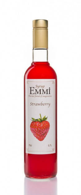 

Сироп со вкусом Клубника 700мл, для кофе, напитков, мороженого, коктейлей, EMMI, Украина