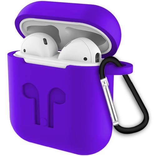 

Чехол для наушников Apple AirPods 1/2 Full Silicone Case Ultra Violet, Фиолетовый
