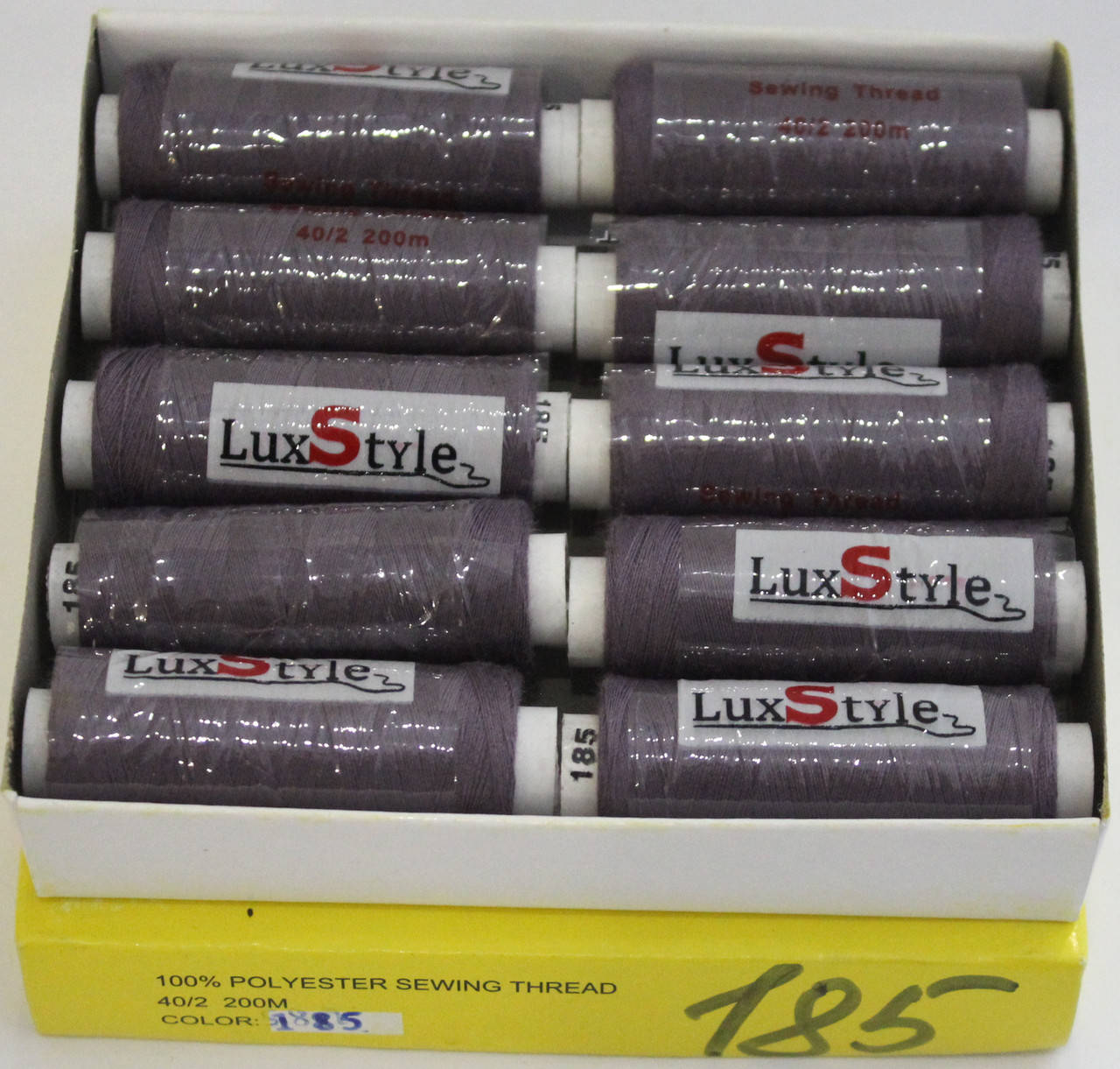 

Нитки швейные LuxStyle 40/2-200м (100% полиэстeр) №185, Разные цвета