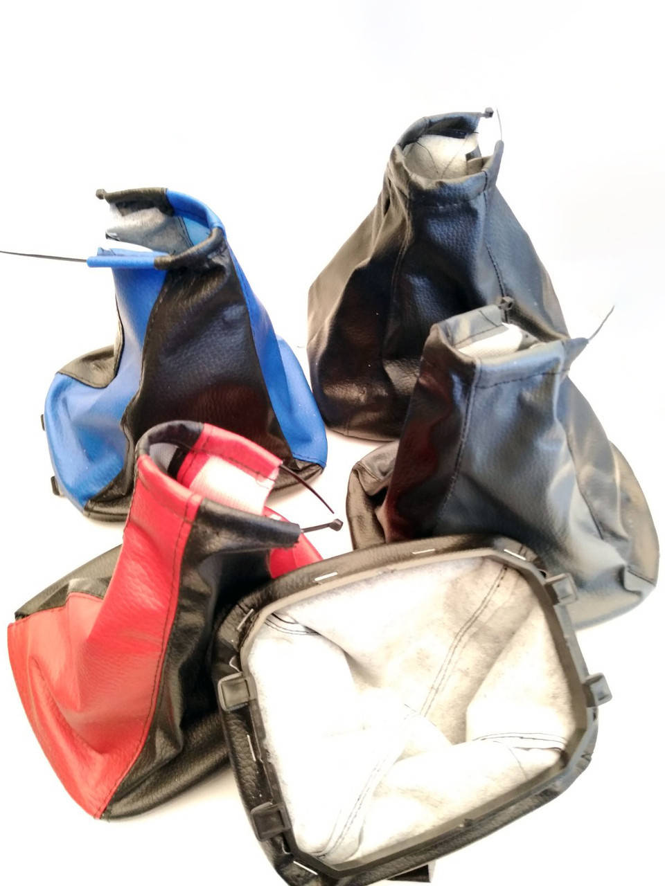 

Чехол ручки кпп с рамкой кожзам Daewoo Lanos Деу Ланос синий