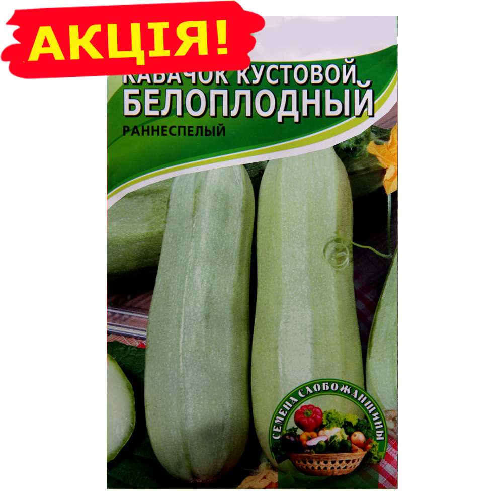 

Кабачок Белоплодный кустовой большой пакет 10 г