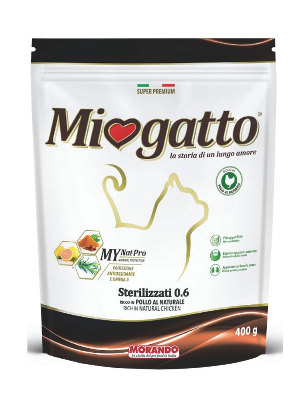 

Сухой корм для стерилизованных кошек Morando MioGatto Sterilised с натуральной курицей 400 g