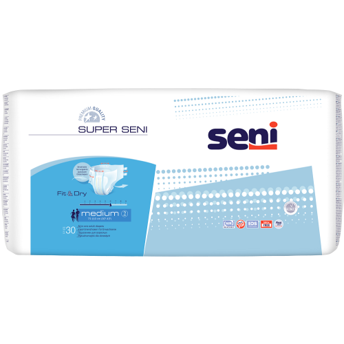 

Подгузники для взрослых Seni Super Medium 30 шт