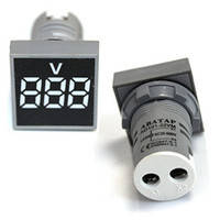 

Вольтметр врезной AD101-22VM LED AC20-500V белый ST 880W