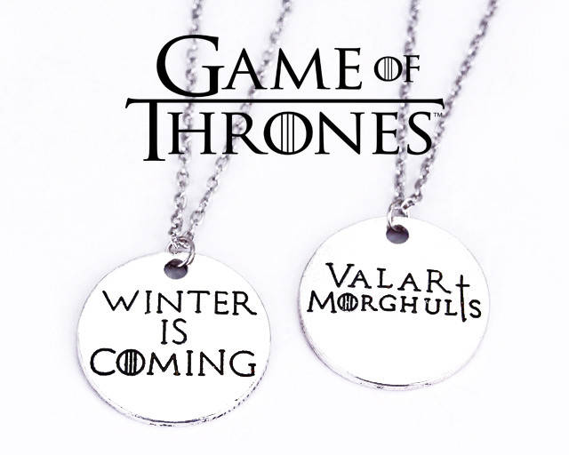 

Кулоны Winter is Coming Valar Morghulis Игра Престолов Game of Thrones
