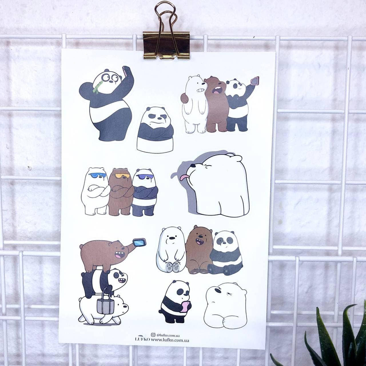 

Наклейки Bears Lufko А5, Разные цвета