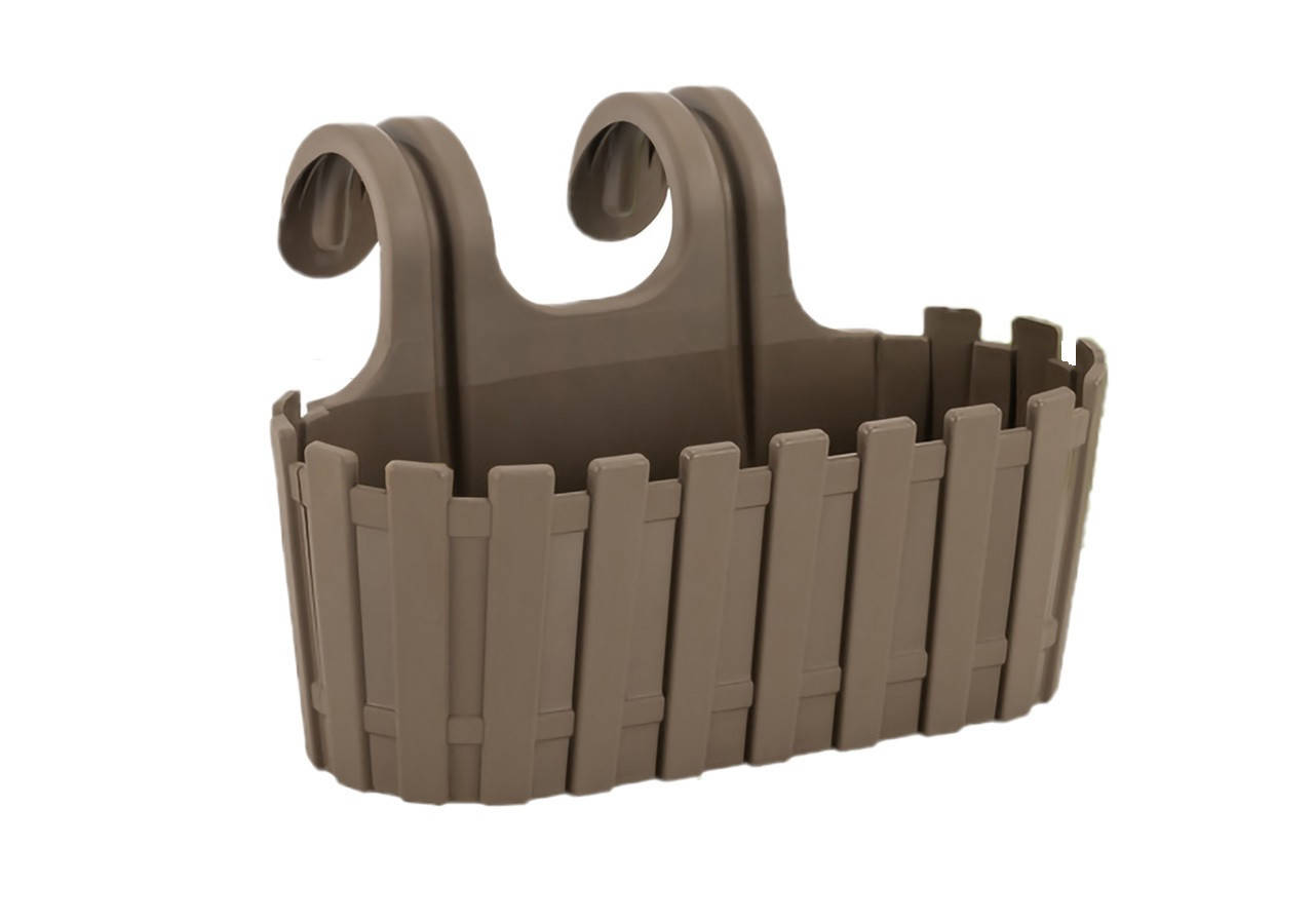 

Вазон для цветов Poliwork Akasya Easy Hanger подвесной овальный 3 л 29 x21 x 18 см, Цвет Cветло-Коричневый