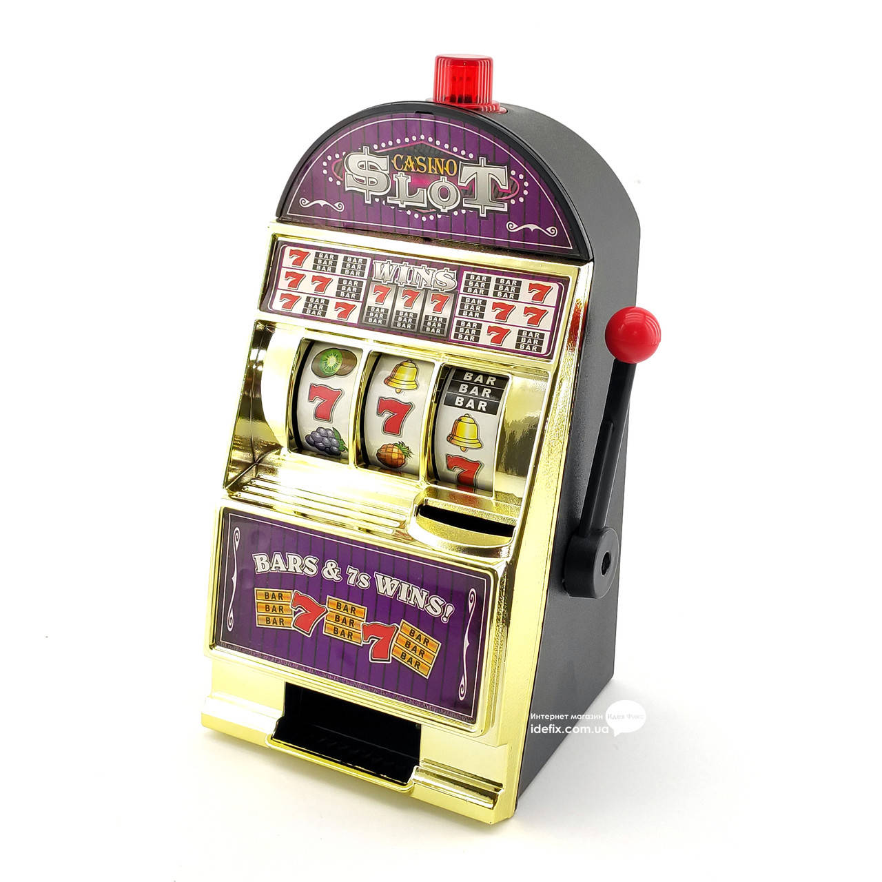 

Копилка - игровой автомат казино "Однорукий бандит" 21х10см (32111)