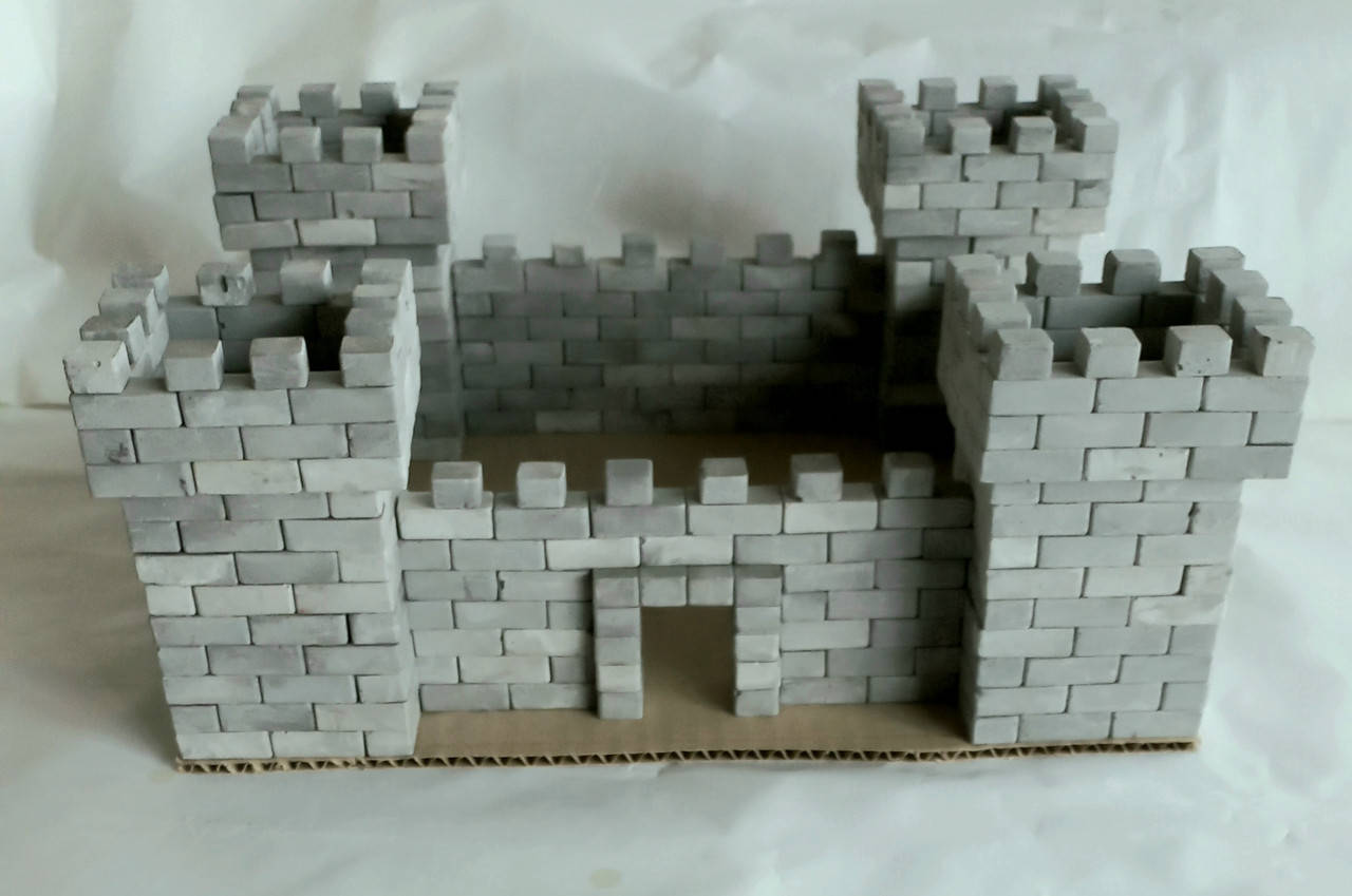 

Конструктор из кирпичиков "Замок" | Мини-стройка, Серый