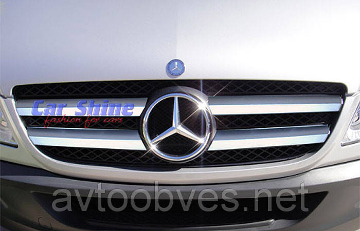 

Накладка на решетку Mercedes sprinter 906 (мерседес спринтер 906), нерж, 4шт.