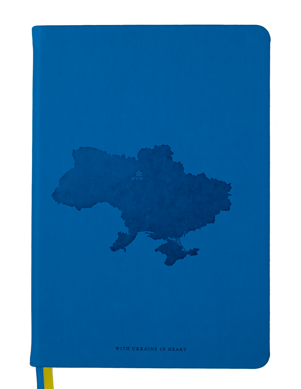 

Блокнот деловой UKRAINE А5 96л клетка иск кожа синий