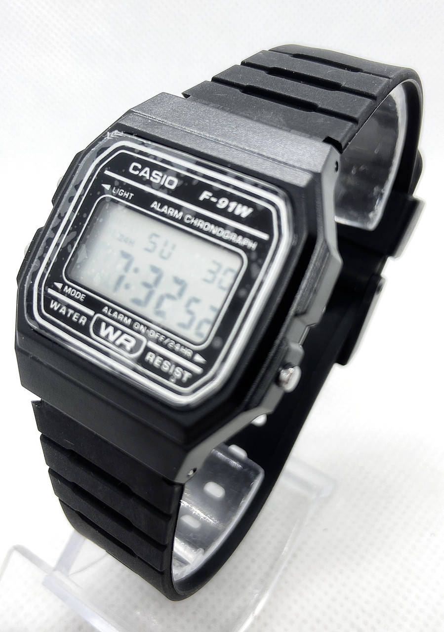 

Часы мужские наручные электронные CASIO (Касио) F-91W Черные ( код: IBW821BO )