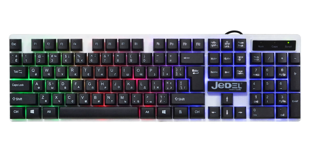 

Клавиатура с подсветкой JEDEL K500+ White (95584) BB