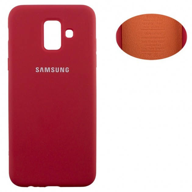 

Чехол Silicone Cover Samsung A6 2018 A600 красный
