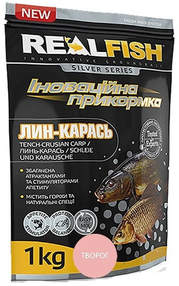 

Прикормка Real Fish Линь-Карась "Творог" 1kg