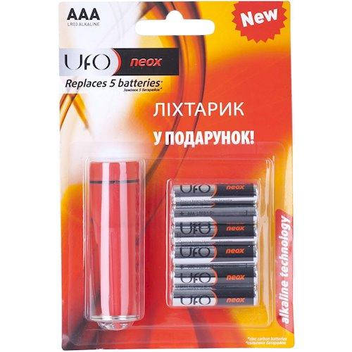 

Батарейки UFO LR03 NEOX 1x12 + фонарик
