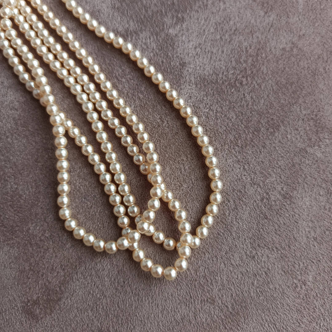 

Стеклянные жемчужные бусины, 4мм, Чехия