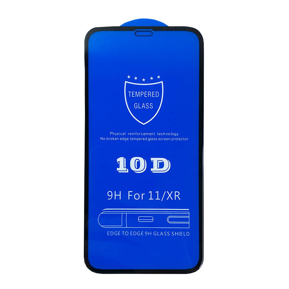 

Защитное стекло Full Cover 10D на весь экран для iPhone Xr/11, Прозрачный