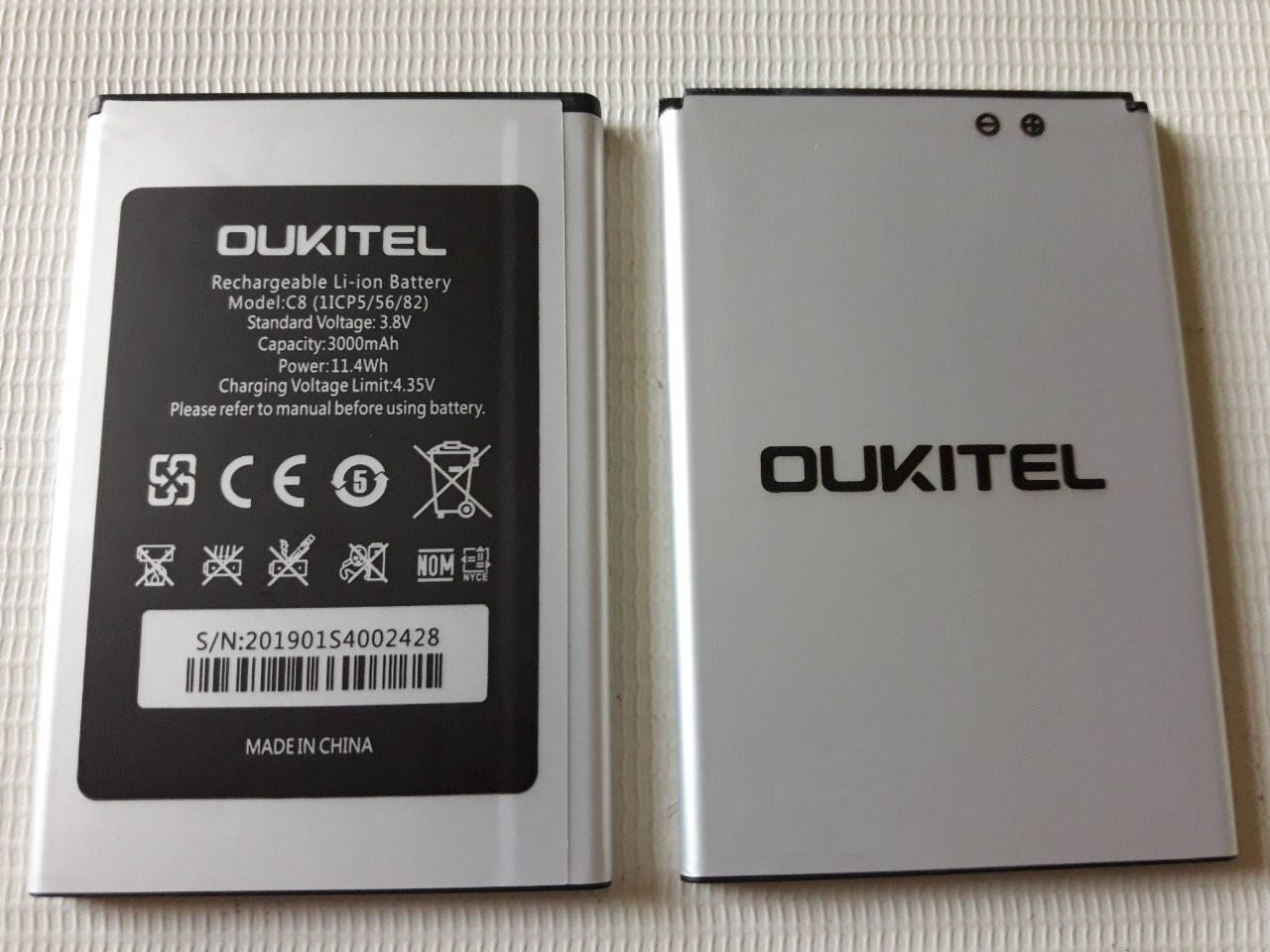 

Оригинальный аккумулятор ( АКБ / батарея ) для Oukitel C8 3000mAh