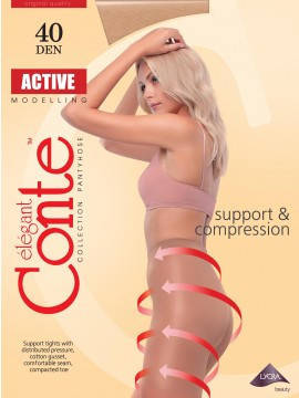 

Колготки женские с утягивающими шортиками Conte Active 40 den , natural