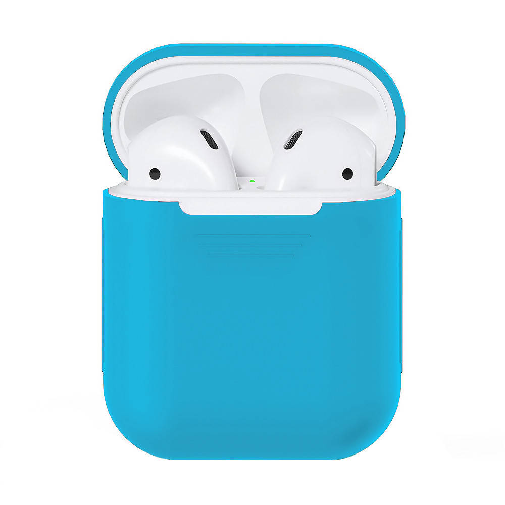 

Чехол силиконовый для наушников Apple AirPods Silicone Case Голубой Blue