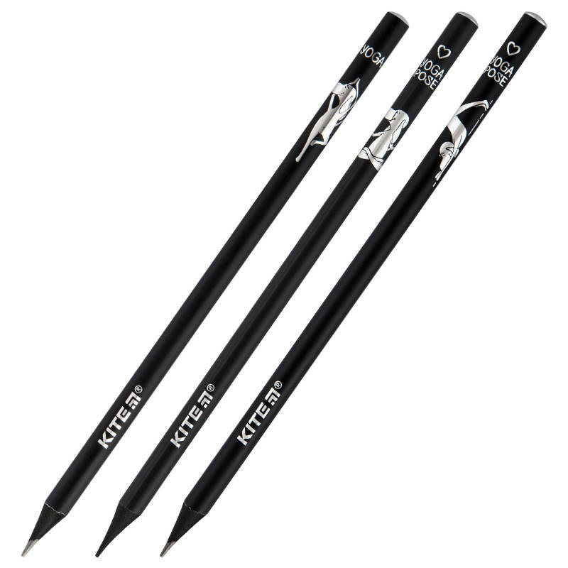 

Карандаш графитный HB Kite Yoga K20-159-2, 44209, Черный