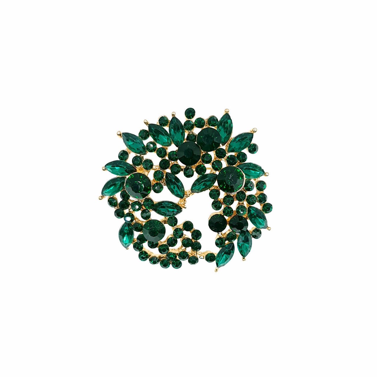 

Брошка Віночок 55х50мм Зелений