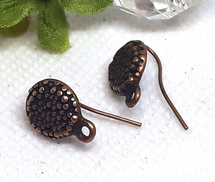 

Основа сережек Швенза Крючок 19х10 мм Медь, Медный