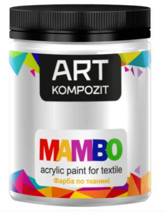 

Фарба по тканині БІЛИЙ, 450мл, MAMBO "ART Kompozit", Белый