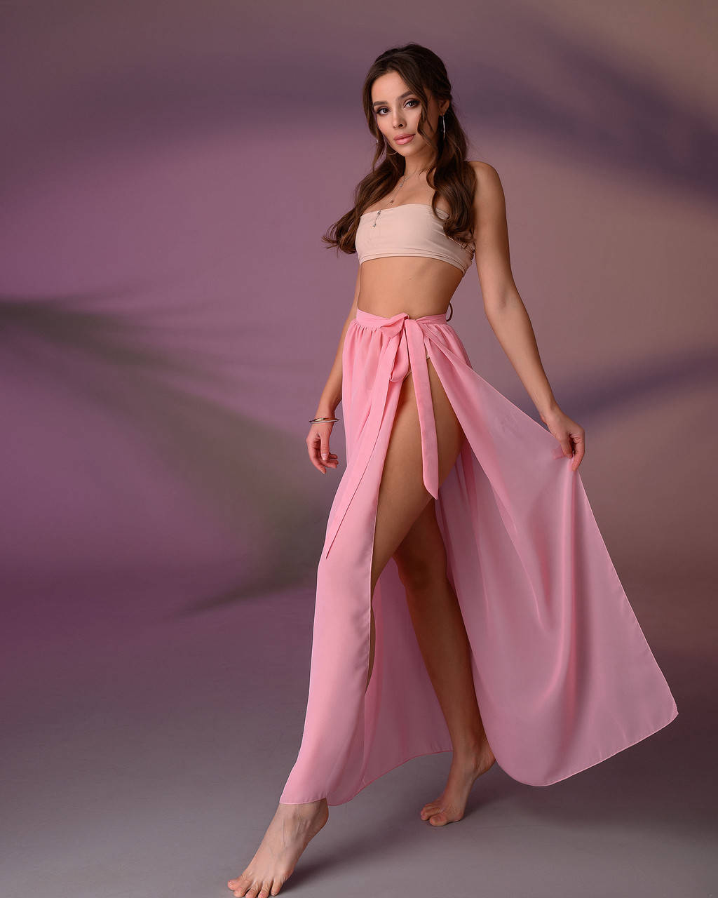 

Пляжная юбка, цвет - пудра.