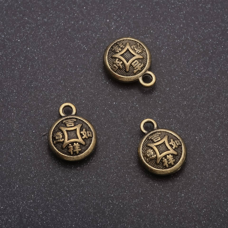 

Фурнитура подвеска Монетка (бронза) d-10х13мм d-inмм фас. 20гр. +- 14шт.