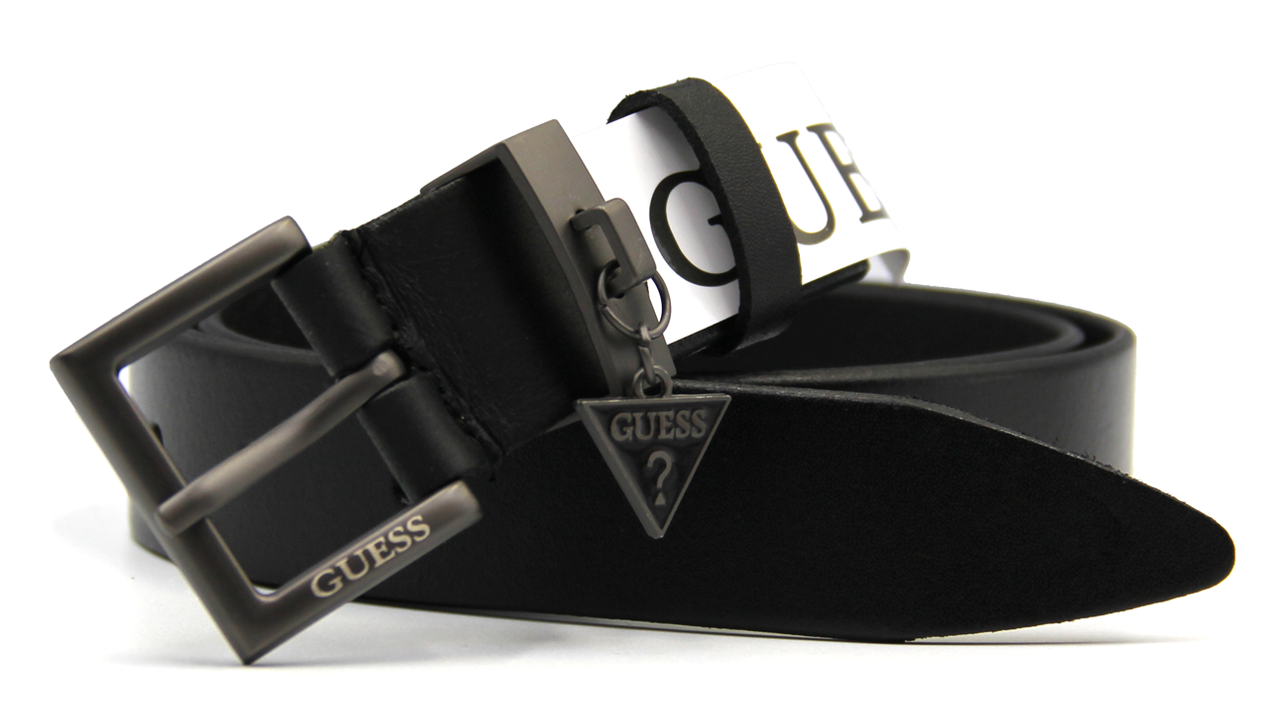 

Женский ремень GUESS кожаный, Черный