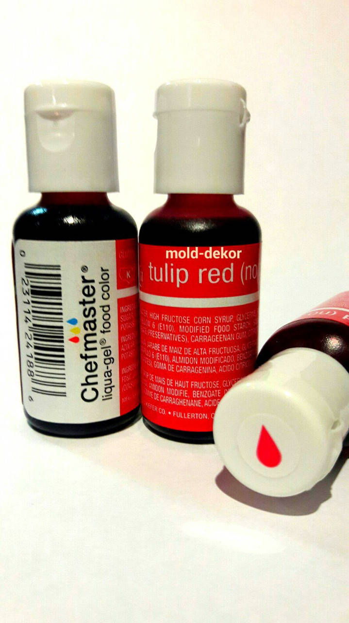 

ГЕЛЕВЫЙ КРАСИТЕЛЬ CHEFMASTER TULIP RED / КРАНСНЫЙ ТЮЛЬПАН, 20 ГРАММ (США)