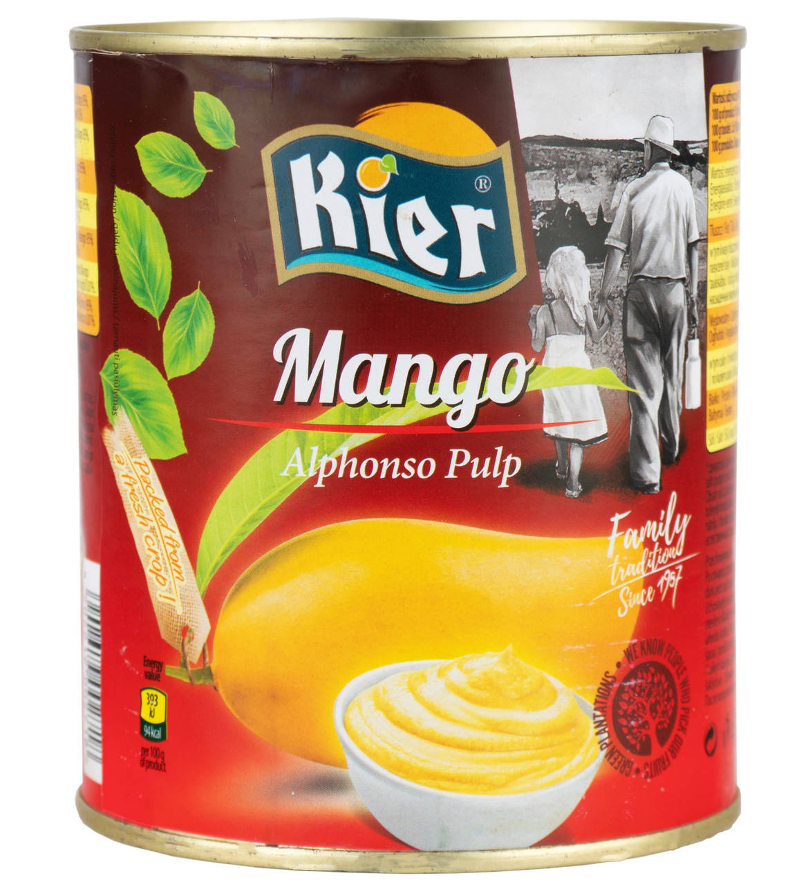 

Манго Alphonso пюре "Kier" 850 г, Индия