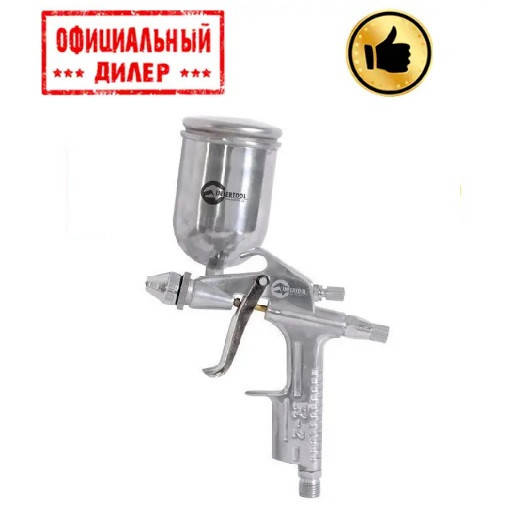 

Краскопульт пневматический HP MINI, форсунка 0.5мм, верхний металлический бачок 200мл, 5бар INTERTOOL PT-0303