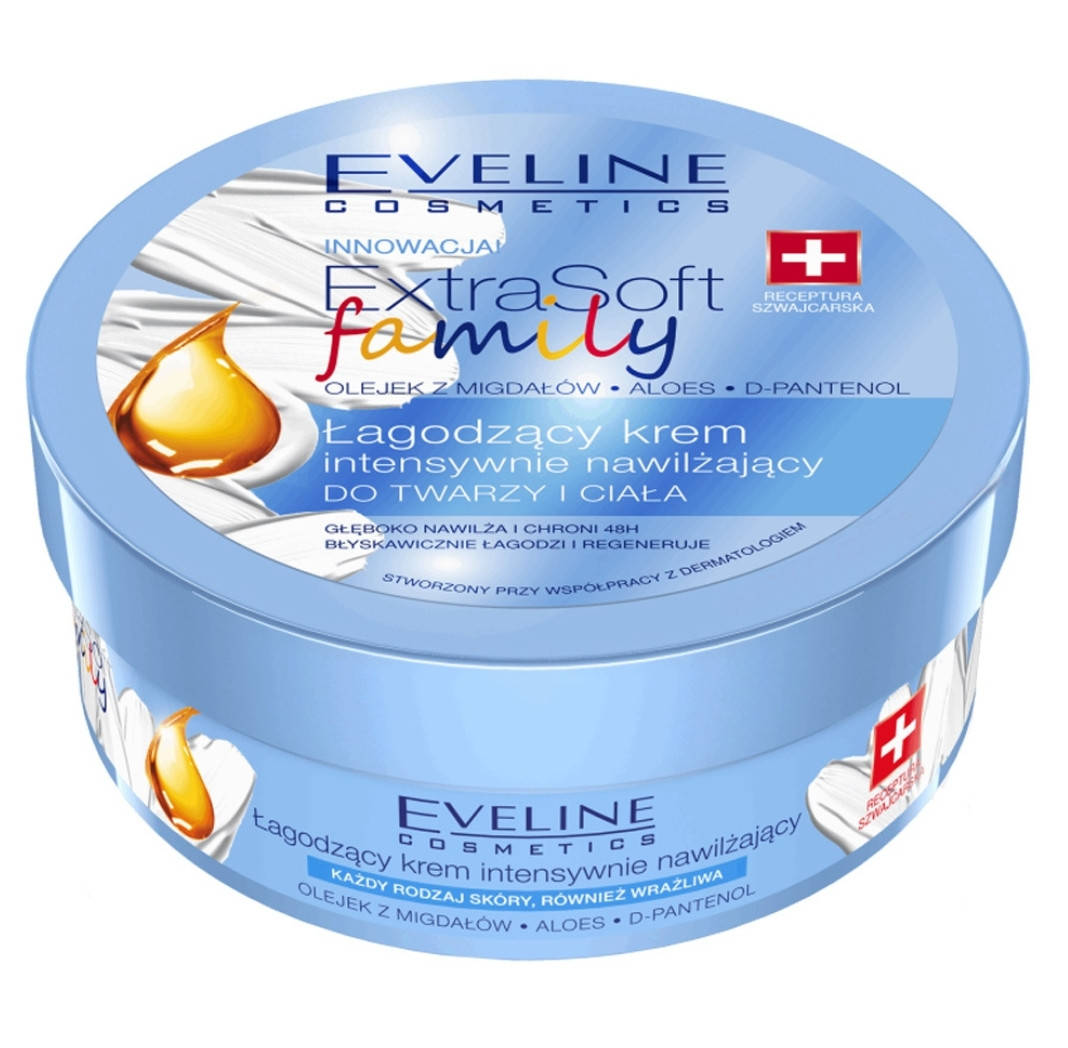 

Крем для лица и тела "Интенсивное увлажнение и успокоение" Eveline Cosmetics Extra Soft Family Cream