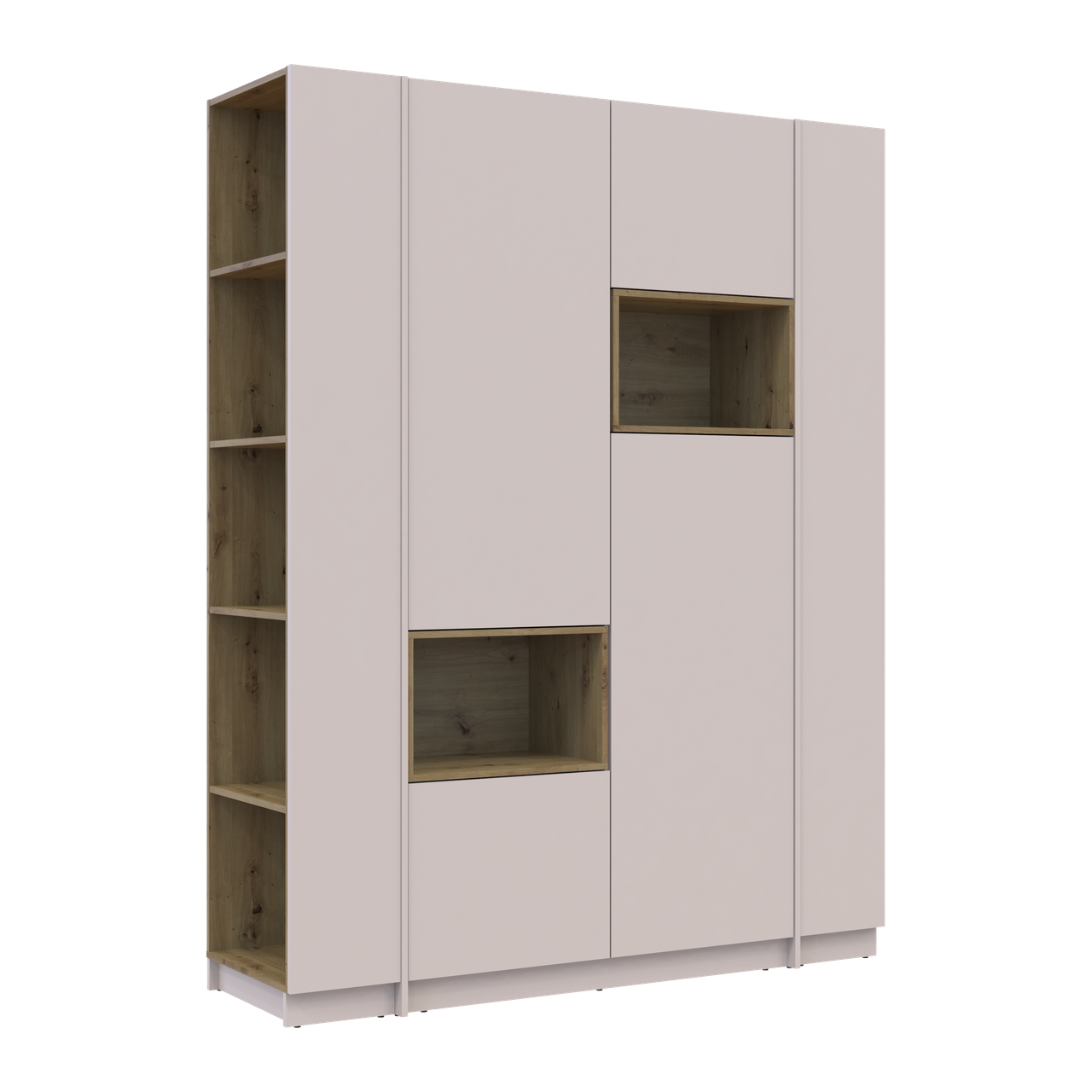 Шафа для одягу з нішею та етажеркою Doros Дейл Кашемір/Дуб Артізан 2 ДСП 143.2х52х220 (44900336) 5